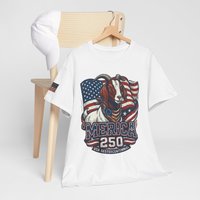 The Boering Life™ Limited Edition 'Merica 250 Goat Patriotic T-Shirt | American Flag Tee