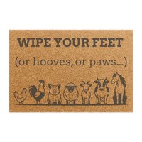 Wipe Your Feet (or hooves, or paws...) Doormat | Farm Animal Welcome Mat