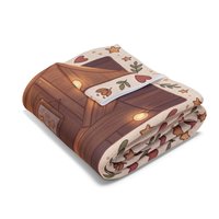 Cozy Barnyard Animals Arctic Fleece Blanket | Throw