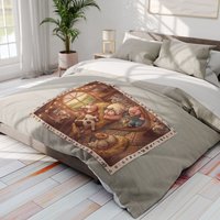 Cozy Barnyard Animals Arctic Fleece Blanket | Throw