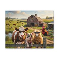 Cool Sunglasses Farm Animals Canvas