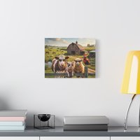 Cool Sunglasses Farm Animals Canvas