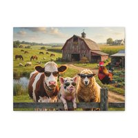 Cool Sunglasses Farm Animals Canvas