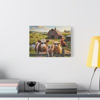 Cool Sunglasses Farm Animals Canvas