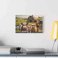 Cool Sunglasses Farm Animals Canvas