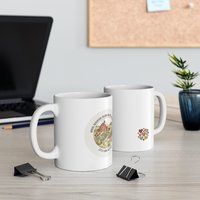 Vintage Botanical Garden Illustration Mug | Floral Tea Coffee Ceramic