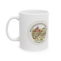 Vintage Botanical Garden Illustration Mug | Floral Tea Coffee Ceramic