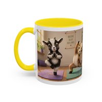 Yoga Goat Illustration Mug | Accent Coffee Mug