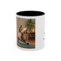 Yoga Goat Illustration Mug | Accent Coffee Mug