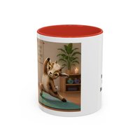 Yoga Goat Illustration Mug | Accent Coffee Mug