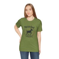 Official Pet-A-Goat Junction T-Shirt | Goat Silhouette, Hoof Print Design