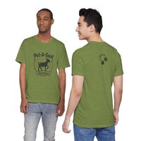 Official Pet-A-Goat Junction T-Shirt | Goat Silhouette, Hoof Print Design