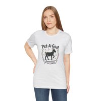Official Pet-A-Goat Junction T-Shirt | Goat Silhouette, Hoof Print Design