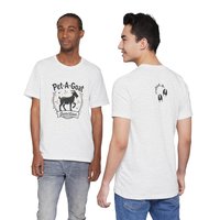 Official Pet-A-Goat Junction T-Shirt | Goat Silhouette, Hoof Print Design