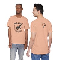 Official Pet-A-Goat Junction T-Shirt | Goat Silhouette, Hoof Print Design