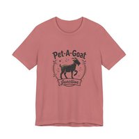 Official Pet-A-Goat Junction T-Shirt | Goat Silhouette, Hoof Print Design