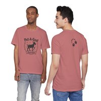 Official Pet-A-Goat Junction T-Shirt | Goat Silhouette, Hoof Print Design
