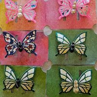 Whimsical Beaded Butterfly Hairclips