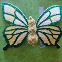 Whimsical Beaded Butterfly Hairclips