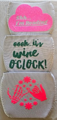  Wine Glass Cozies - Funny Sarcastic & Aesthetic Neoprene Stemware Sleeves