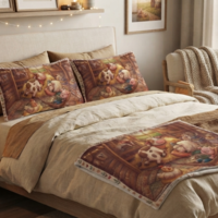 Barnyard Nap Time Microfiber Pillow Sham | Cozy Farm Animal Scene