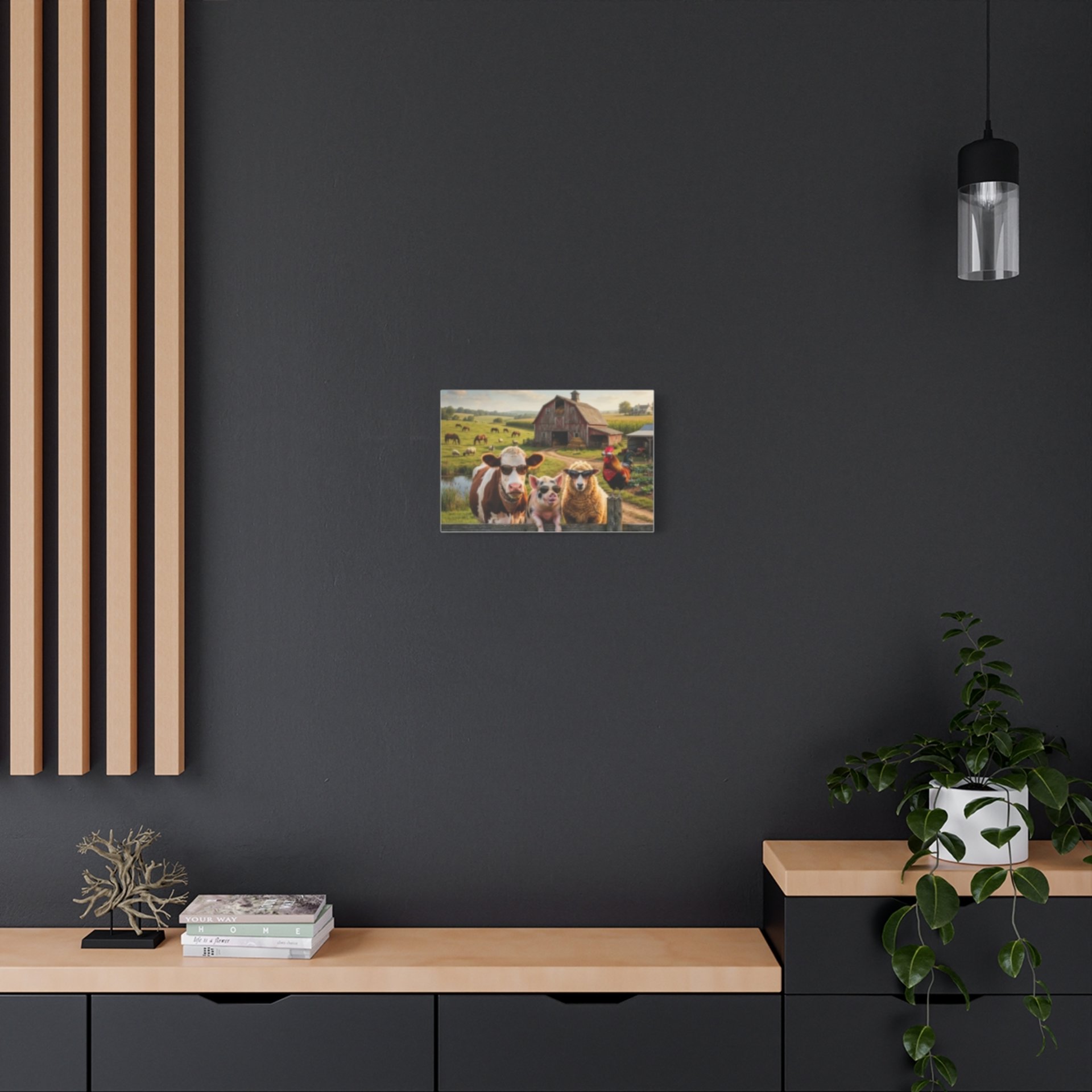 Cool Sunglasses Farm Animals Canvas