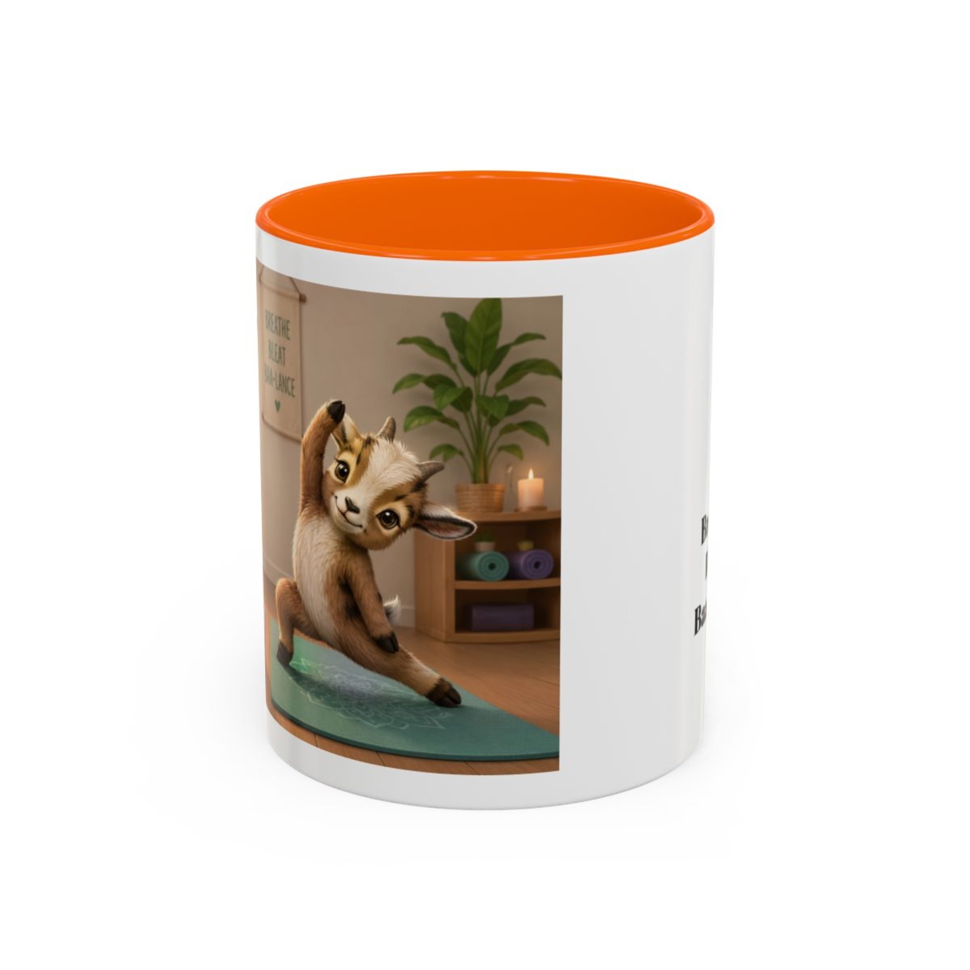 Yoga Goat Illustration Mug | Accent Coffee Mug