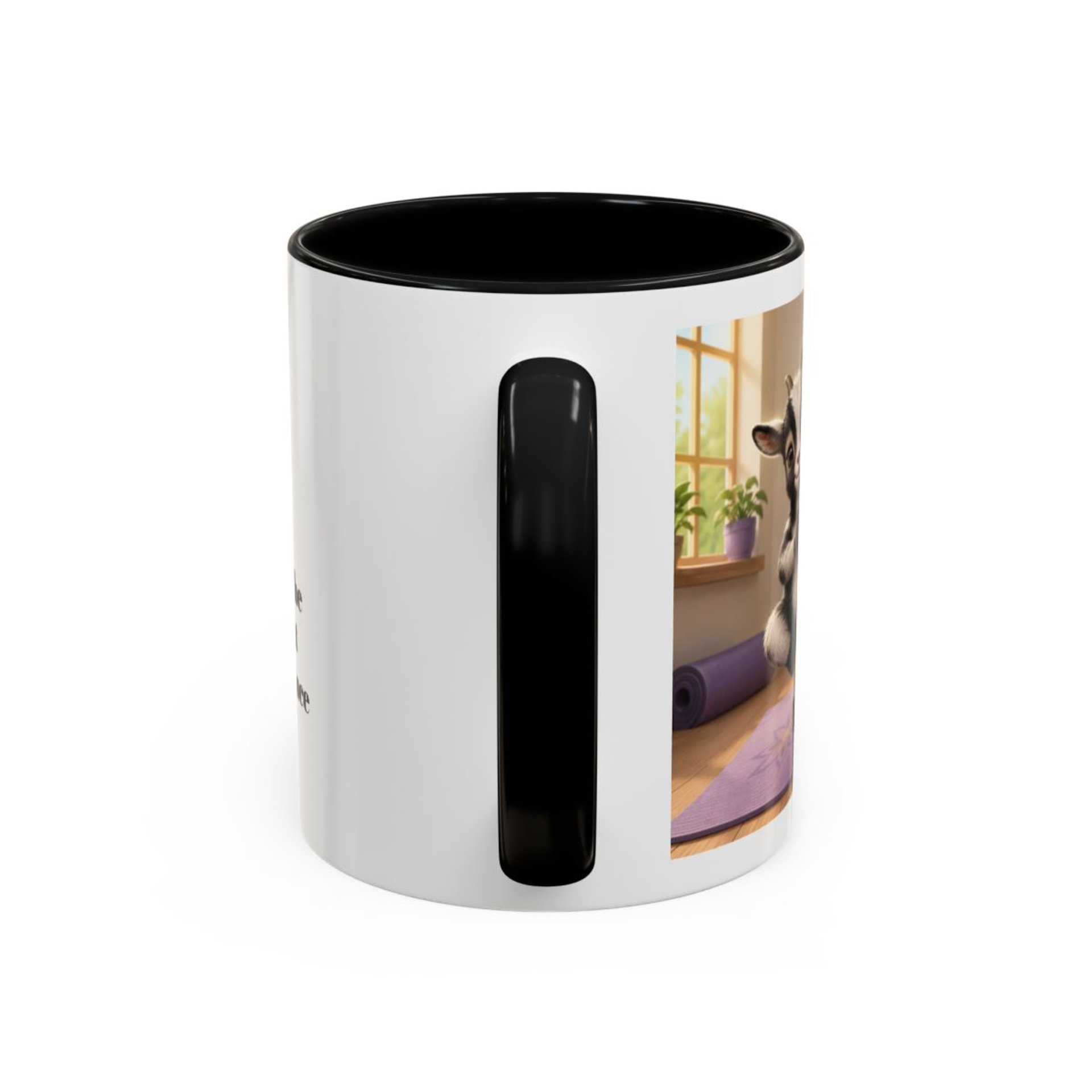 Yoga Goat Illustration Mug | Accent Coffee Mug