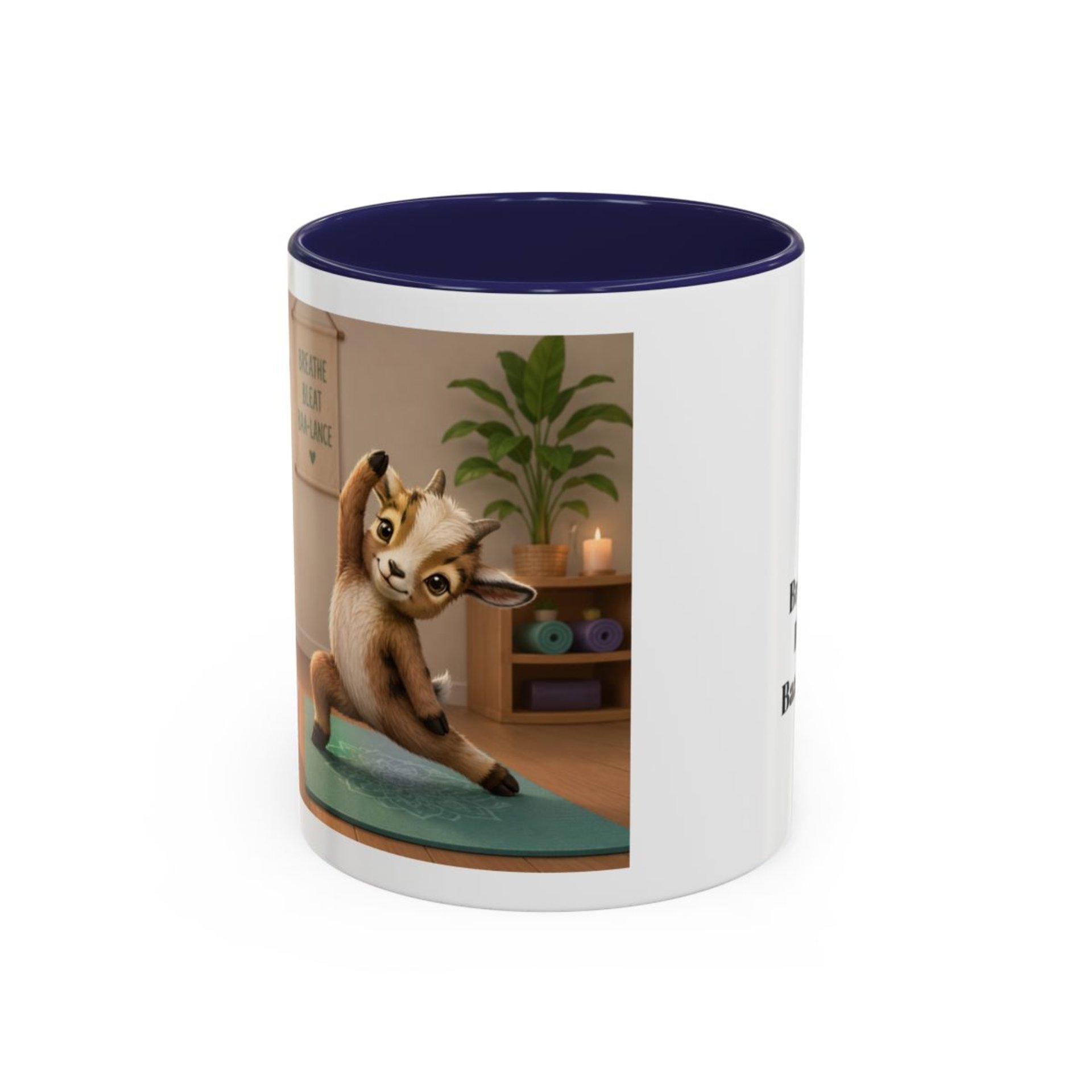 Yoga Goat Illustration Mug | Accent Coffee Mug