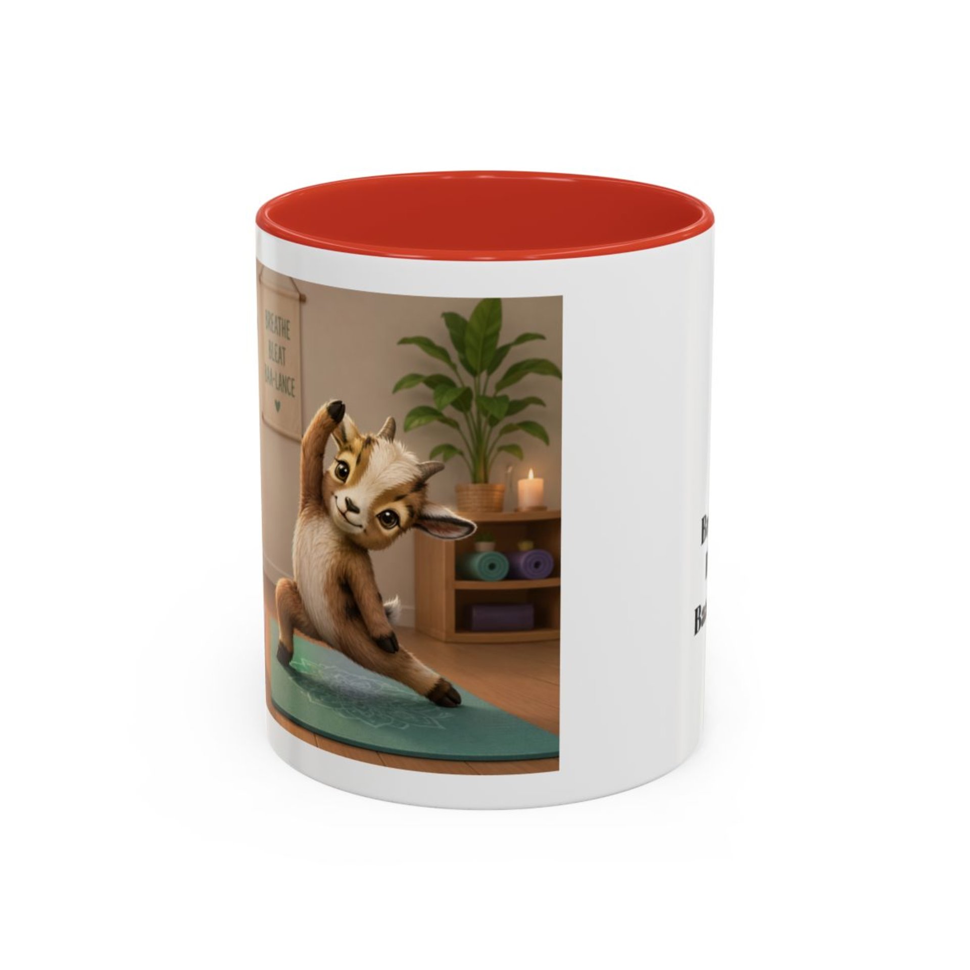 Yoga Goat Illustration Mug | Accent Coffee Mug
