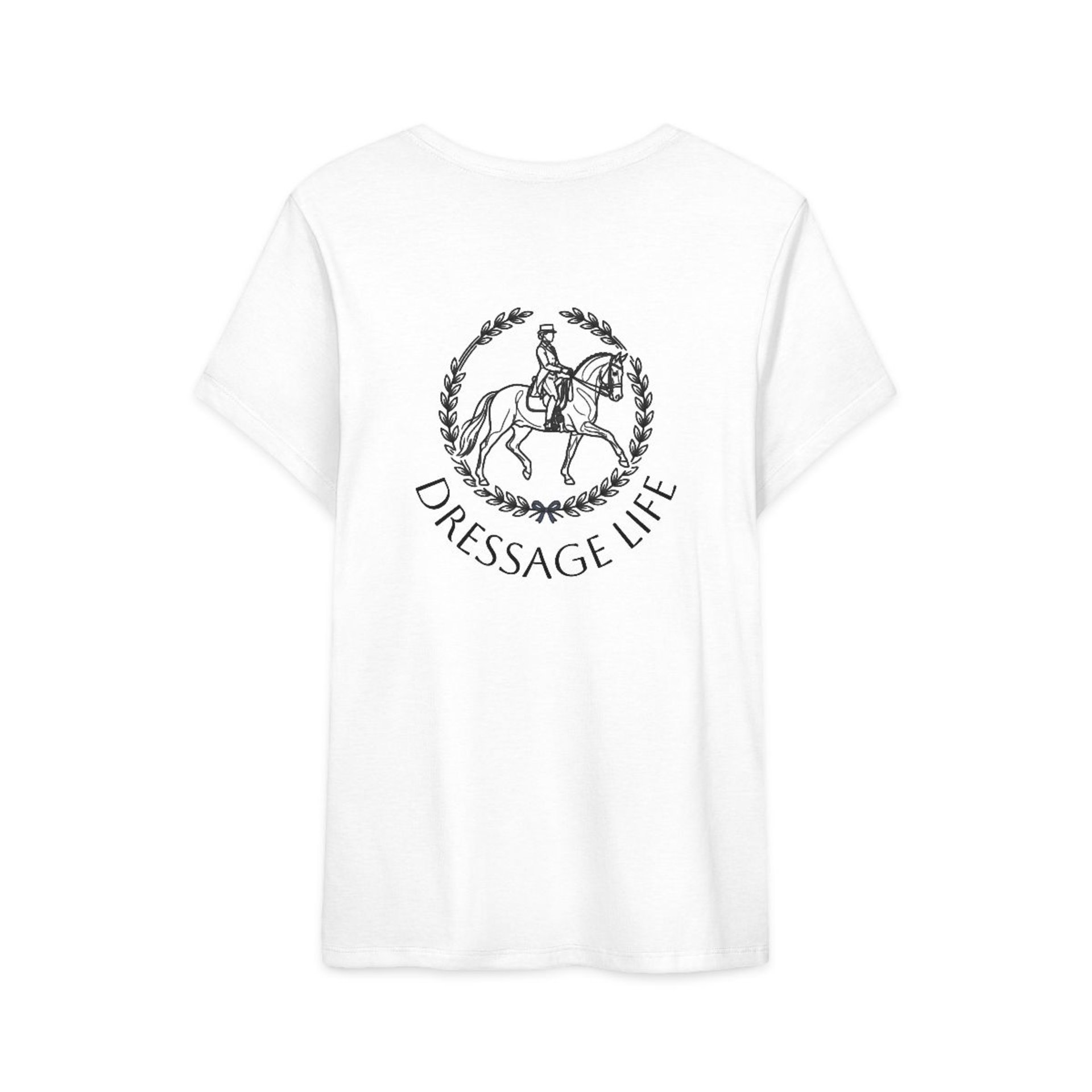 Dressage Life tee | Equestrian horse riding shirt, rider emblem back print