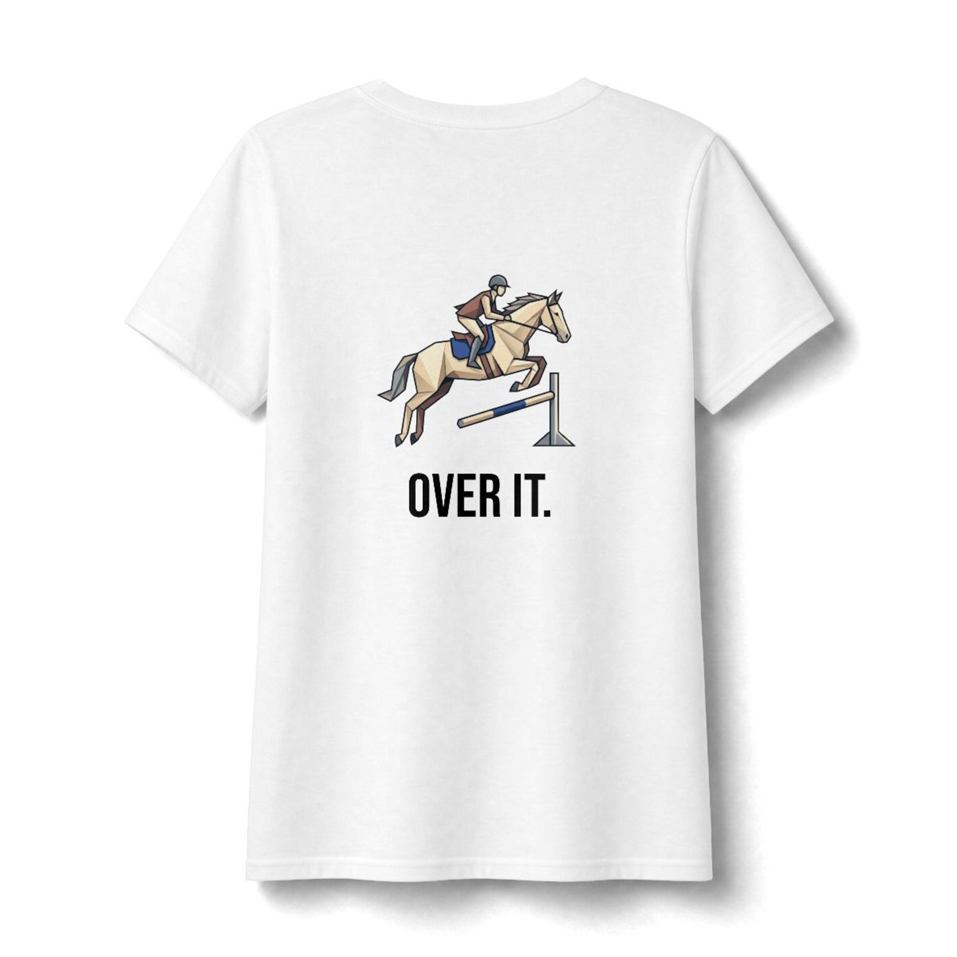 Equestrian Jumping Horse Over It | V-Neck Tee