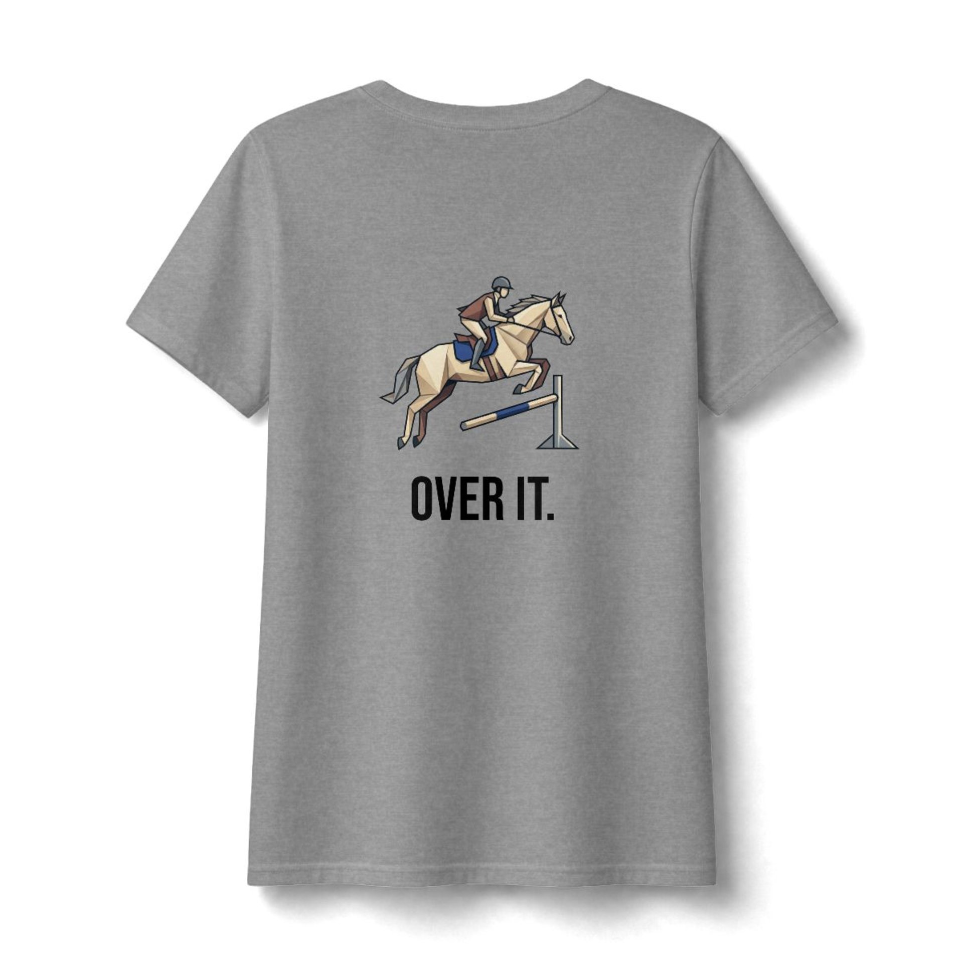 Equestrian Jumping Horse Over It | V-Neck Tee