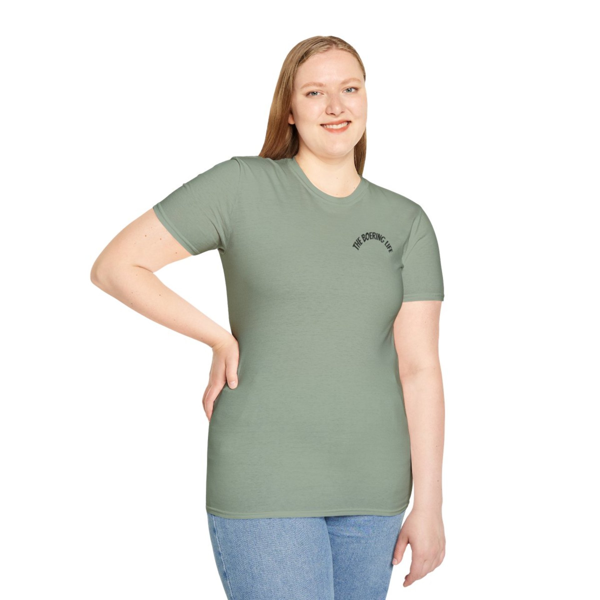The Boering Life™ T-Shirt | Minimal Text Chest Logo, Casual Tee