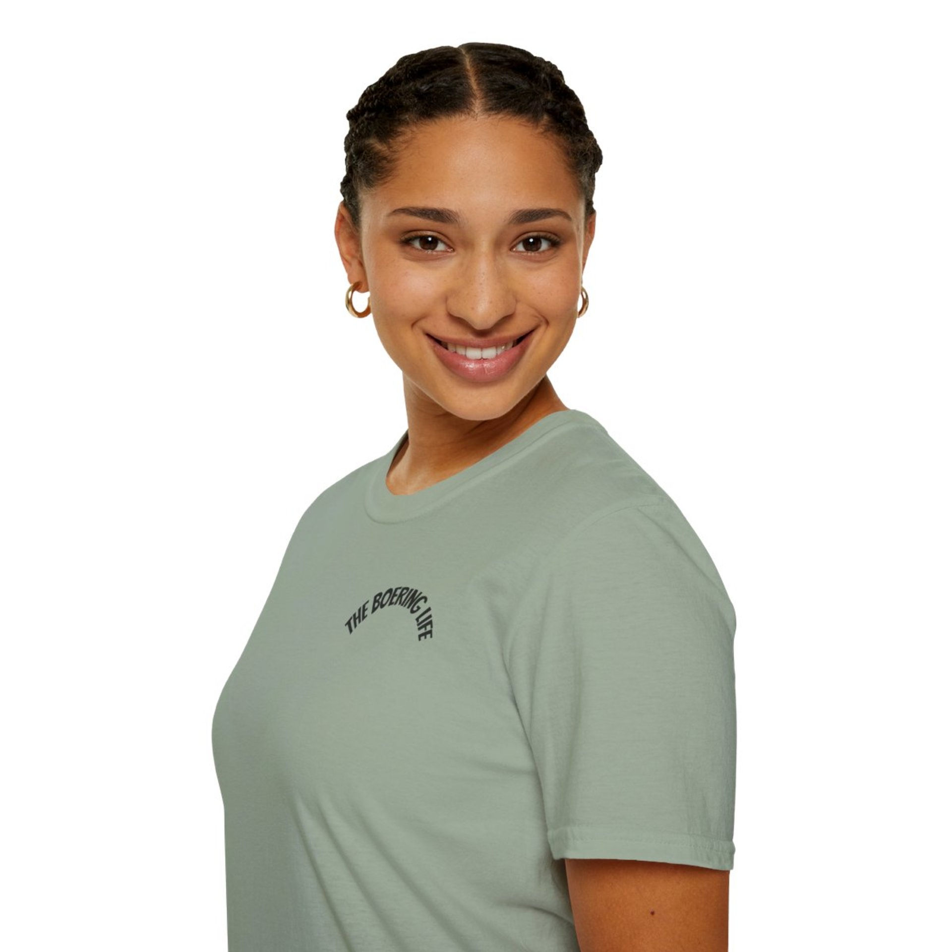 The Boering Life™ T-Shirt | Minimal Text Chest Logo, Casual Tee