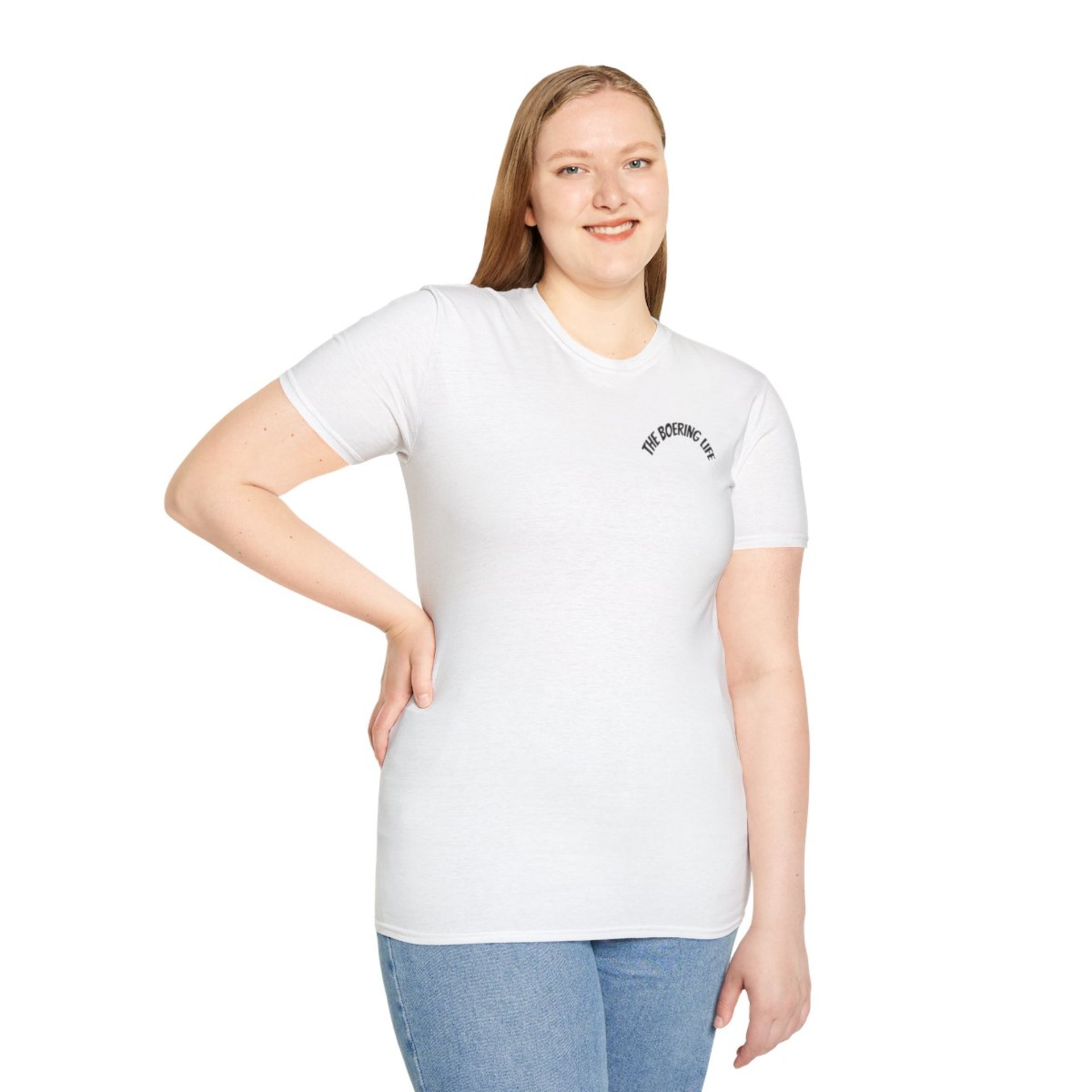 The Boering Life™ T-Shirt | Minimal Text Chest Logo, Casual Tee