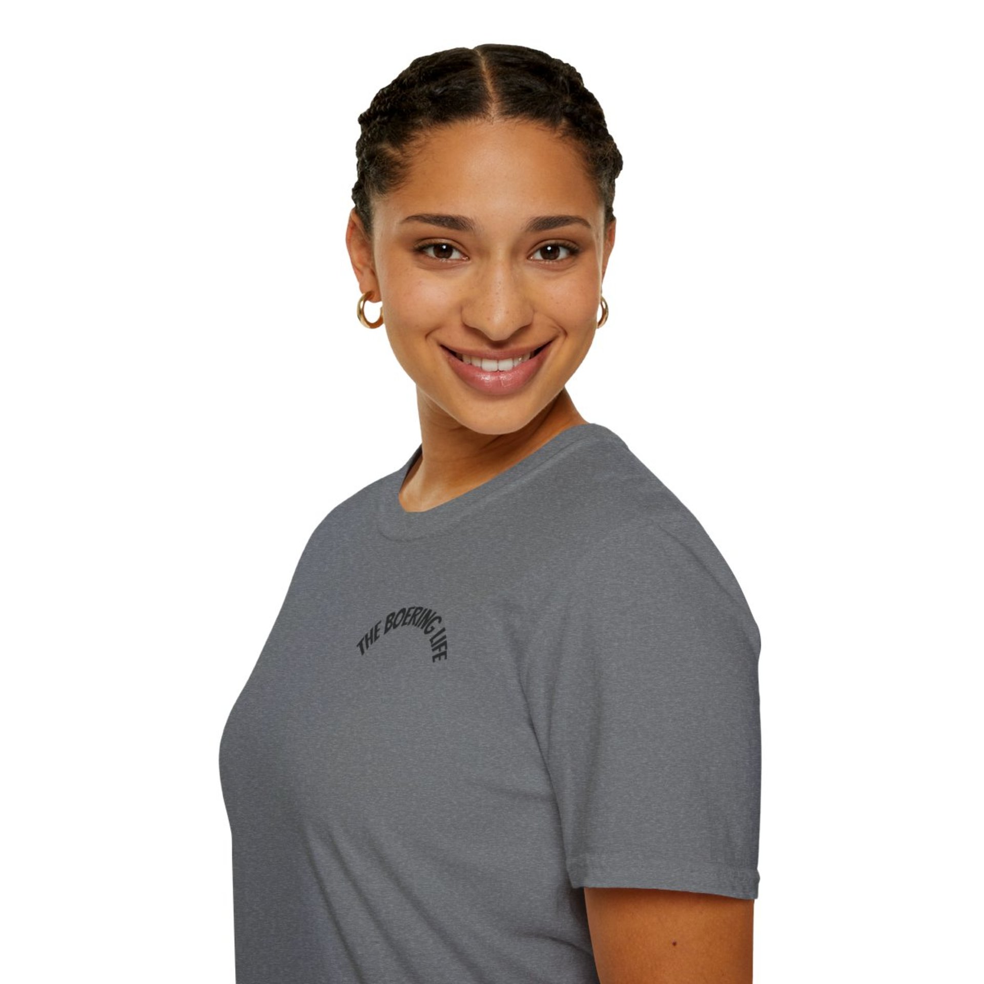 The Boering Life™ T-Shirt | Minimal Text Chest Logo, Casual Tee