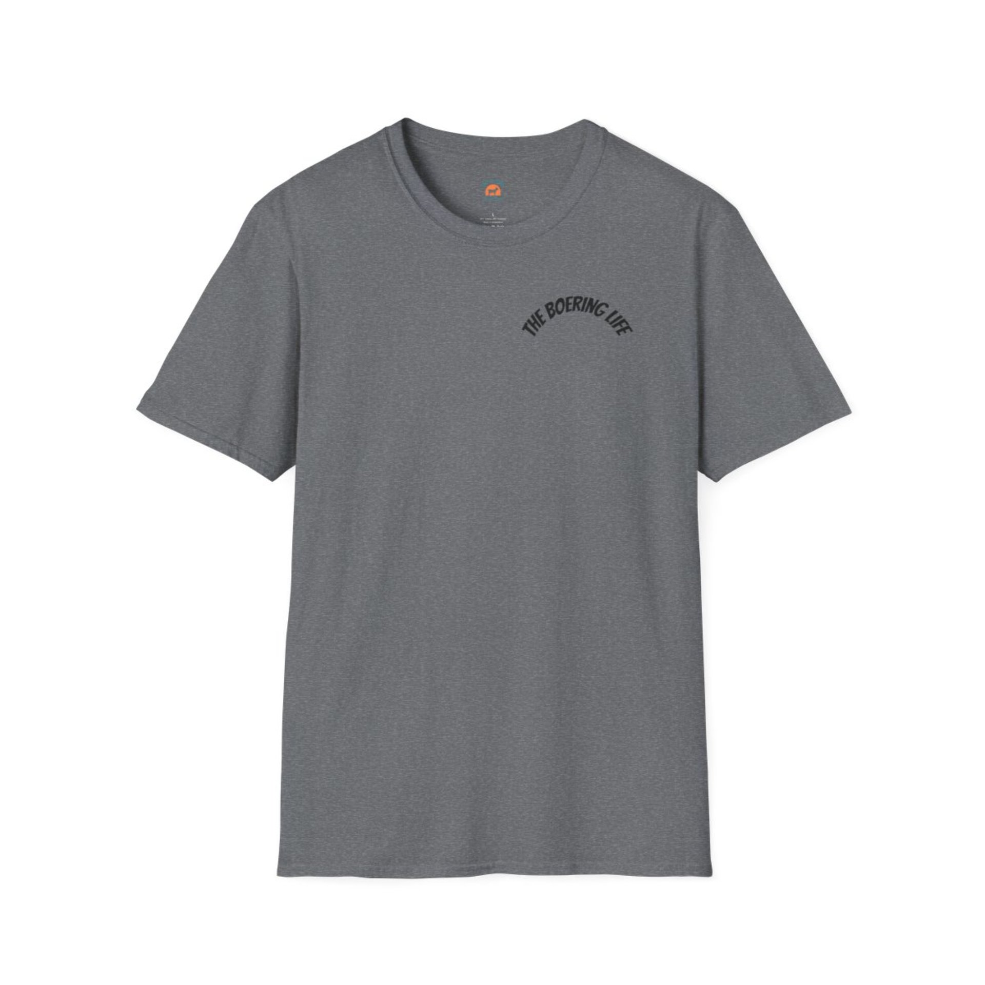 The Boering Life™ T-Shirt | Minimal Text Chest Logo, Casual Tee