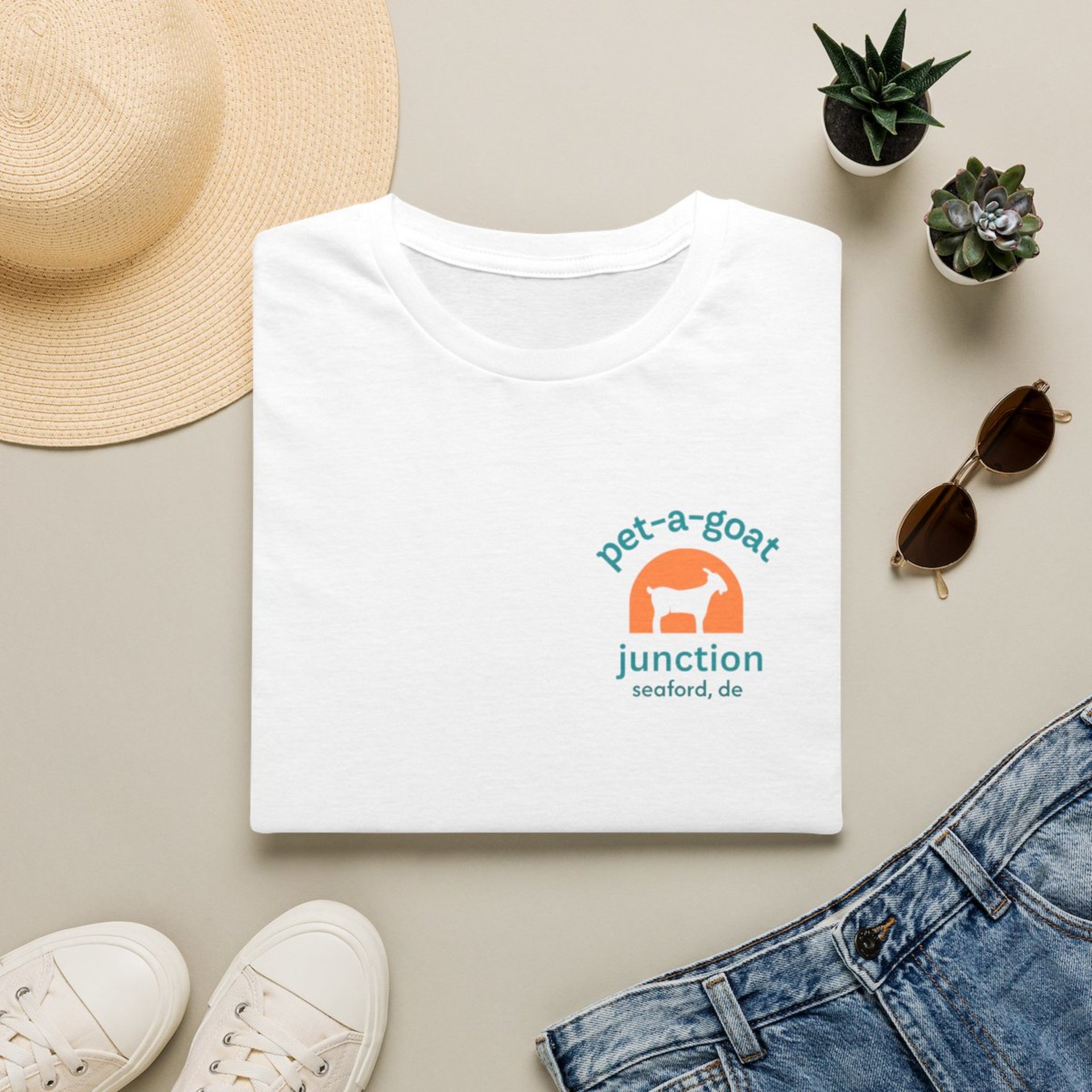 Official Pet-a-Goat Junction tee | goat logo shirt, Seaford DE souvenir