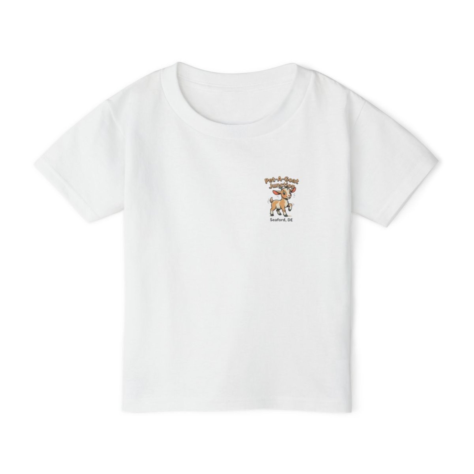 Official Pet-A-Goat Junction toddler T-shirt | Seaford DE goat illustration