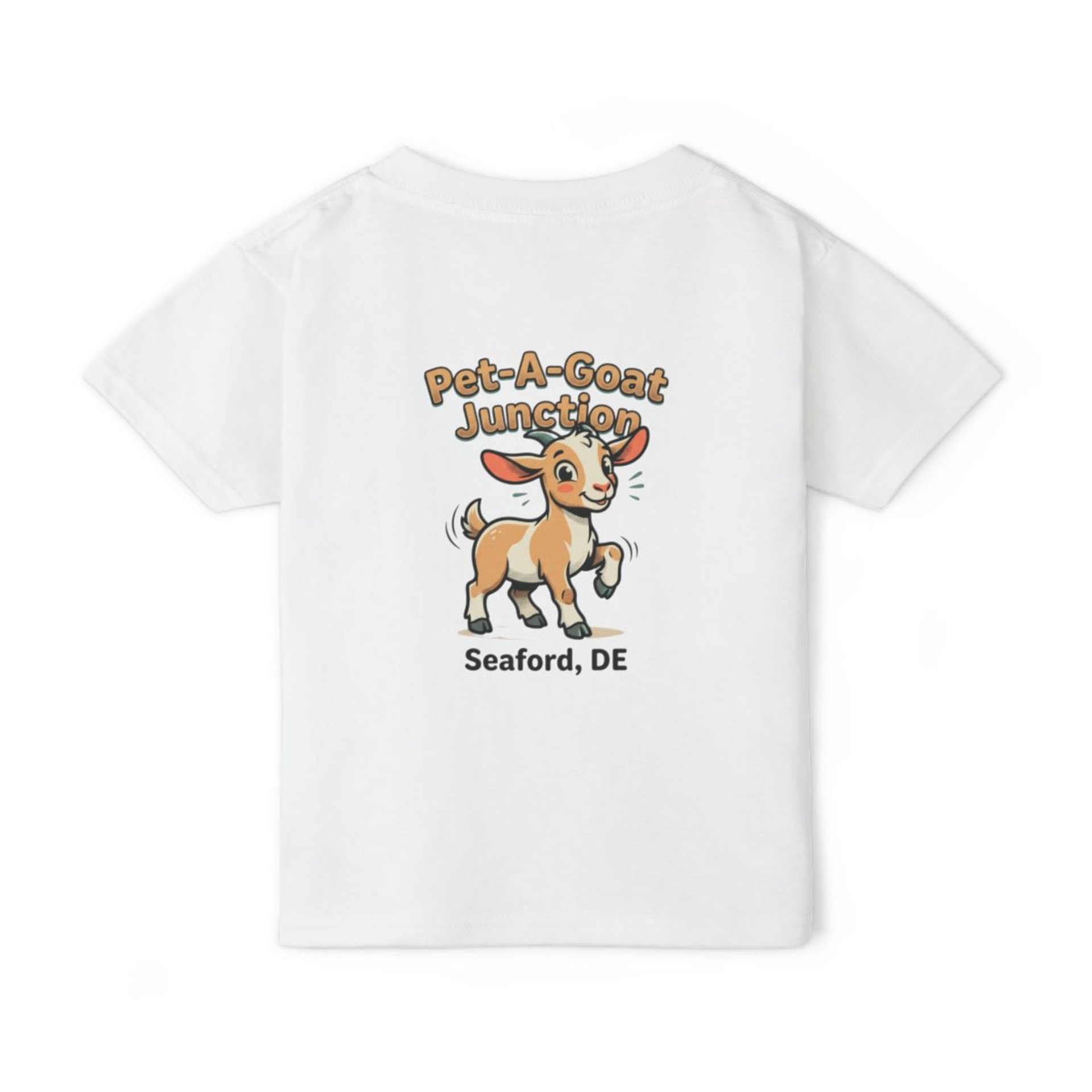 Official Pet-A-Goat Junction toddler T-shirt | Seaford DE goat illustration