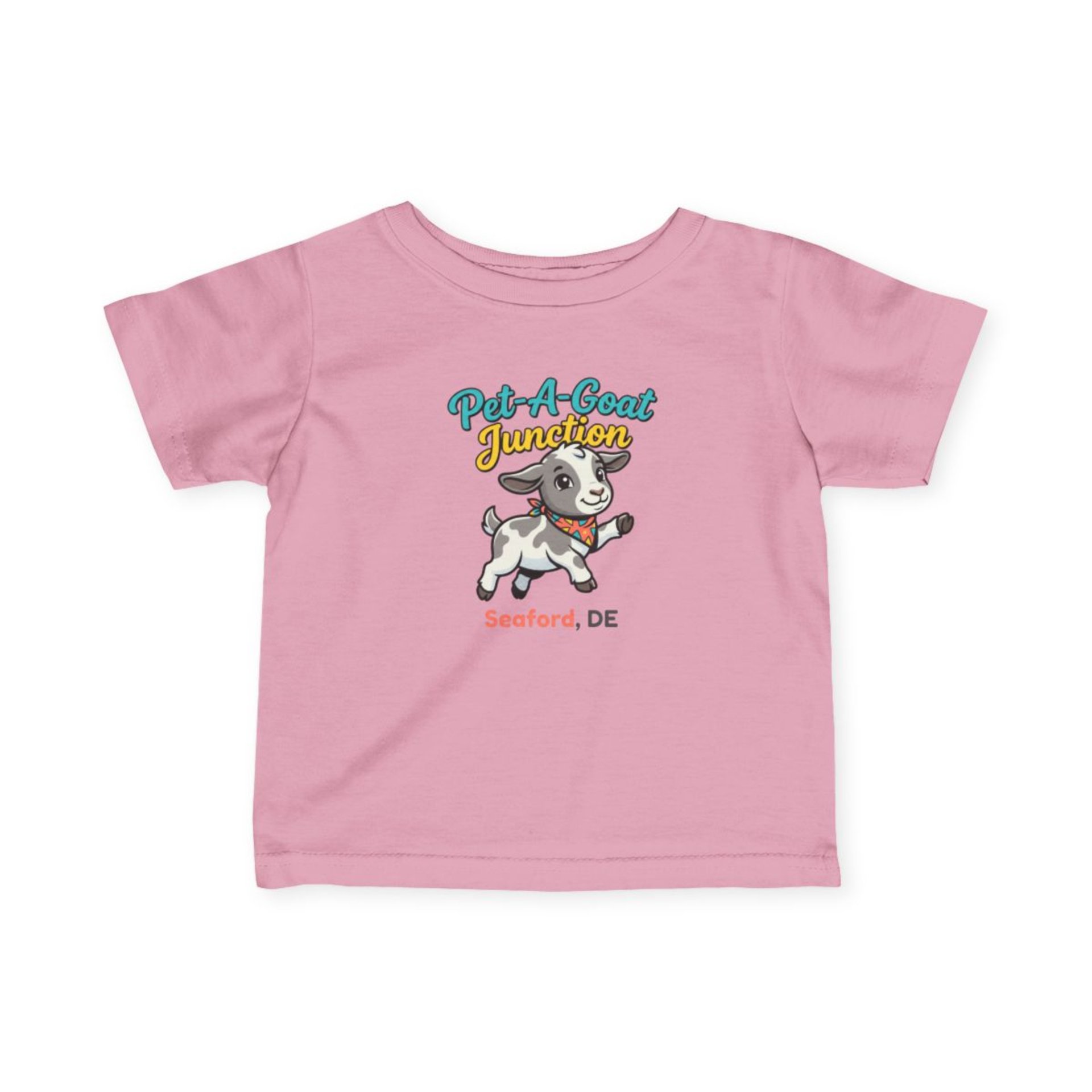 Official Pet-A-Goat Junction Baby tee | playful goat mascot, Seaford DE