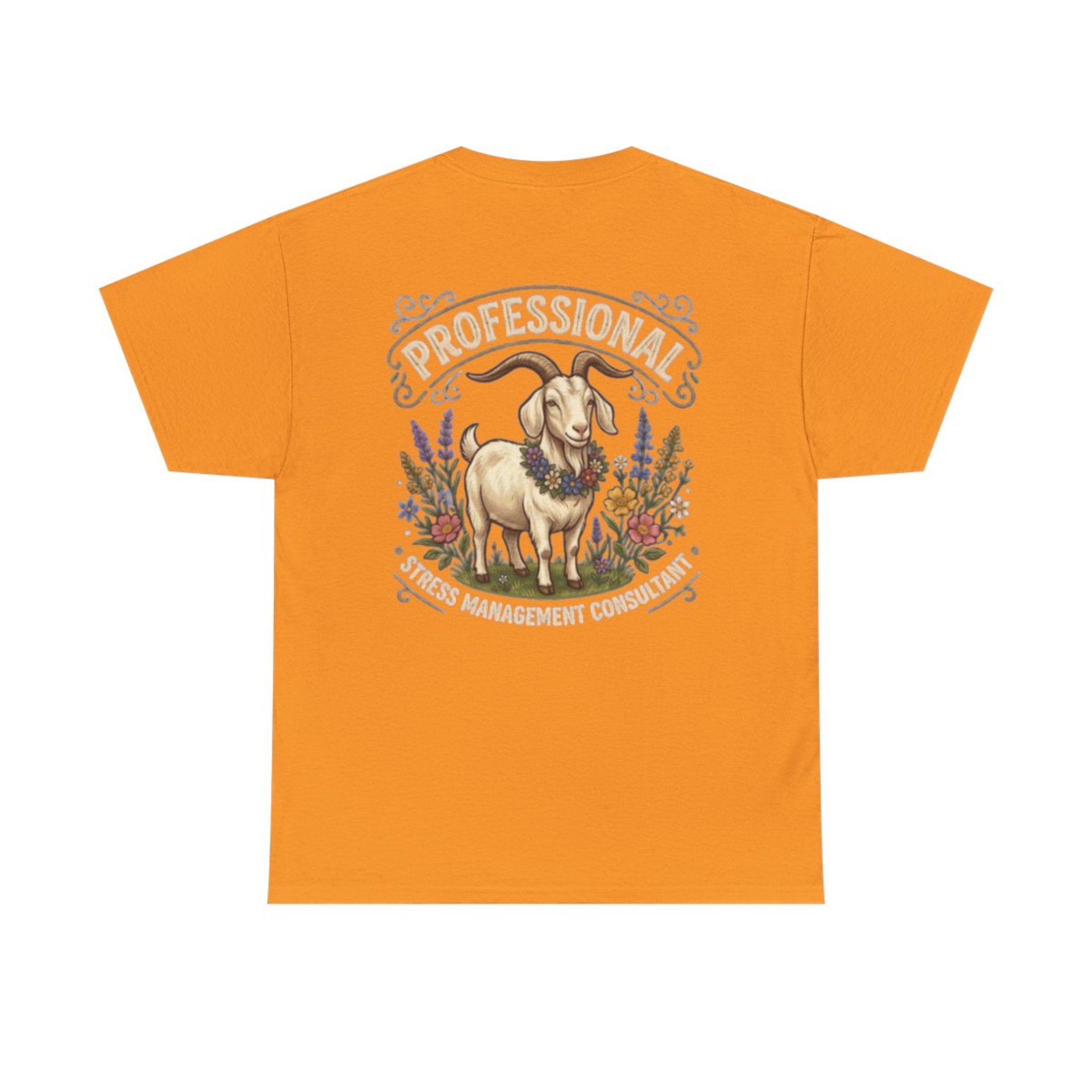 Professional Stress Management Consultant Goat Tee | Garden Herbs Floral Goat Illustration