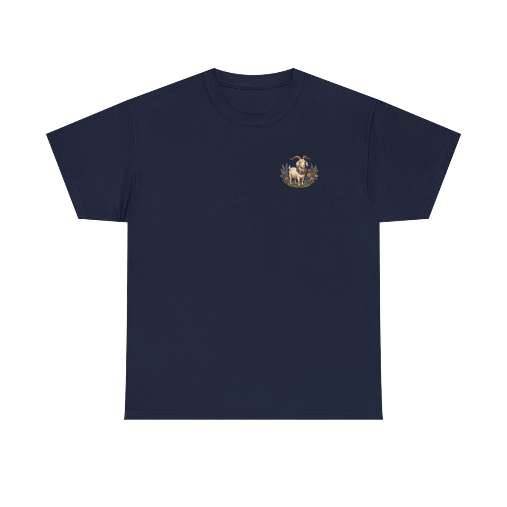 Professional Stress Management Consultant Goat Tee | Garden Herbs Floral Goat Illustration