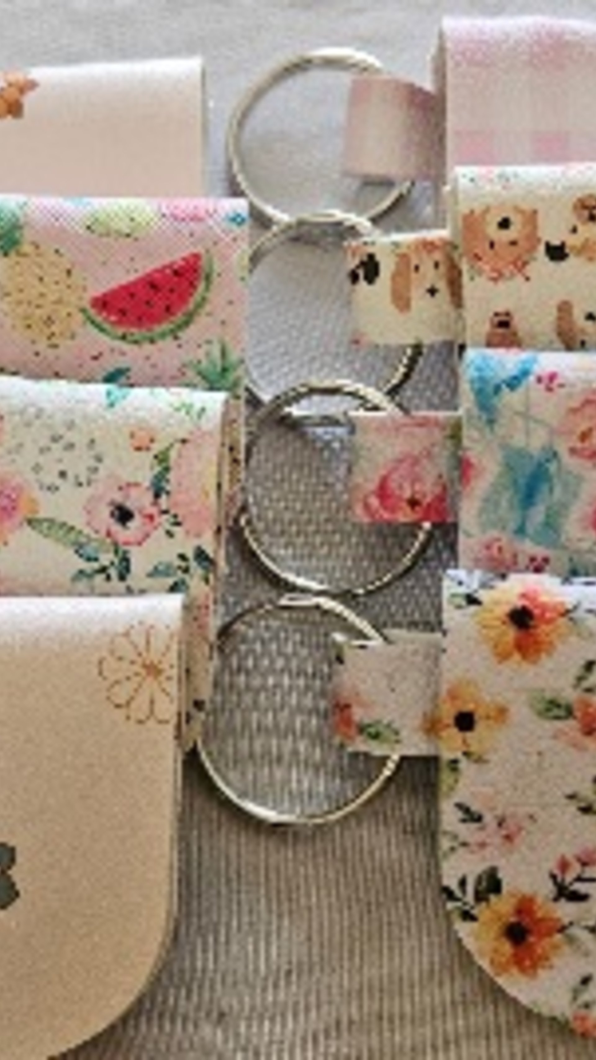 Small Snap-Closure Keychain Pouches