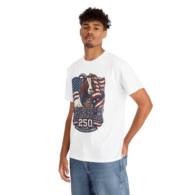 The Boering Life™ Limited Edition 'Merica 250 Goat Patriotic T-Shirt | American Flag Tee