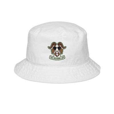 The Boering Life™ Boer Goat Bucket Hat | Funny Embroidered Goat Gift