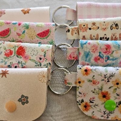 Small Snap-Closure Keychain Pouches