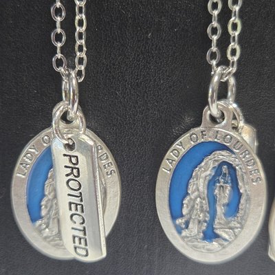 "PROTECTED" Lady of Lourdes Grotto Necklace – Spiritual Gift